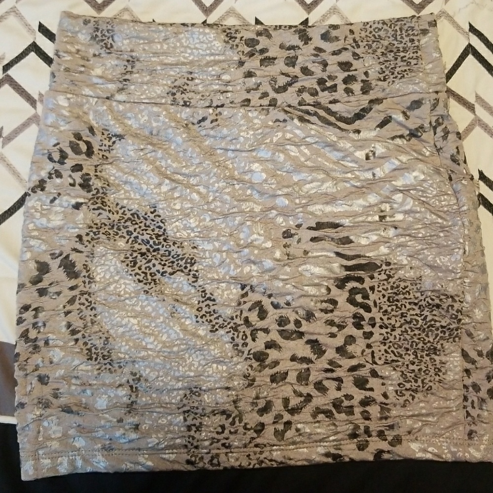 Cheetah print mini skirt
